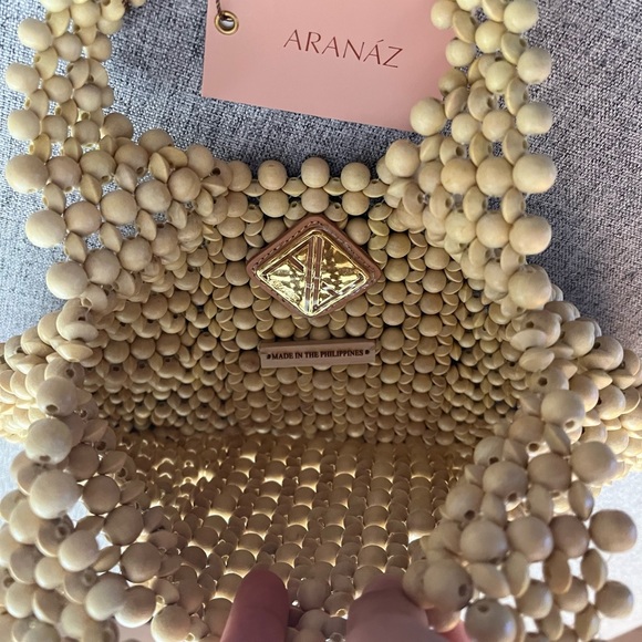 Beaded Yellow Tote Bag (Aranaz) - Picture 5 of 7